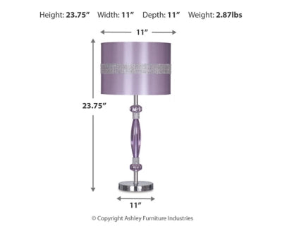 Nyssa Purple Table Lamp L801524