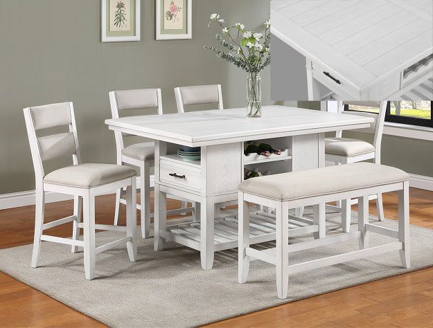 Wendy White Counter Height Set
