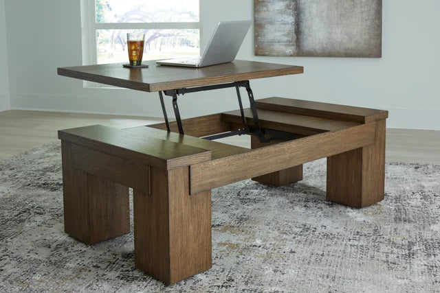 Amalia Warm Brown Lift Top Cocktail Table