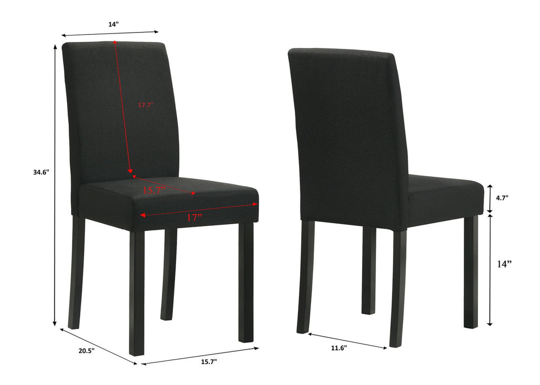 Resia Black Dining Table Set.