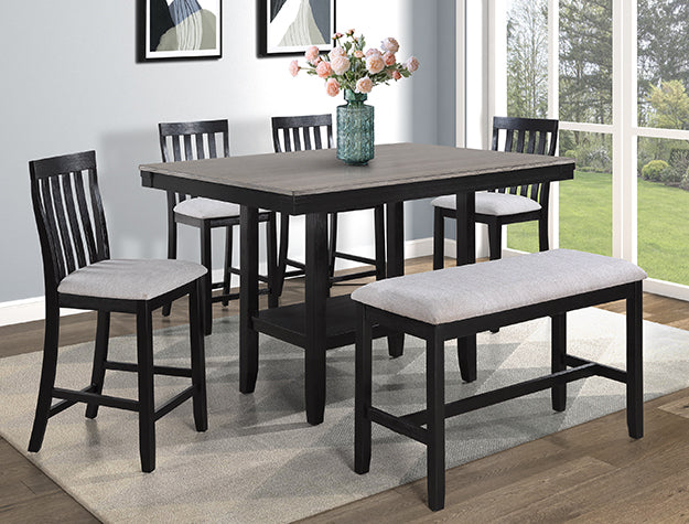 Delfin Light Grey Counter Height Dining Set.