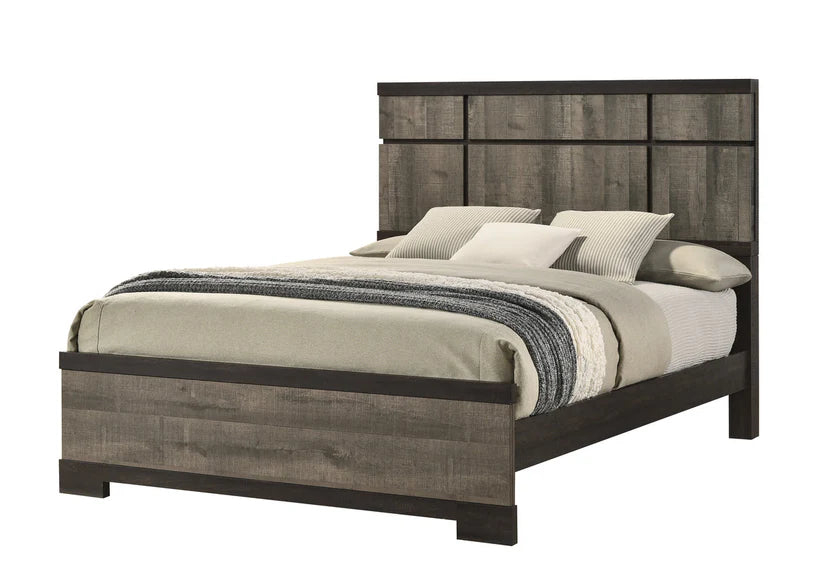 Remington Brown/Grey Finish Panel Bed