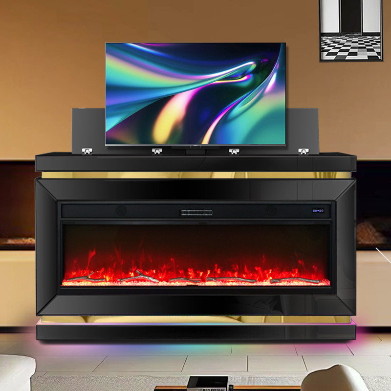 TV Stand W/Fireplace 71'' (Black)