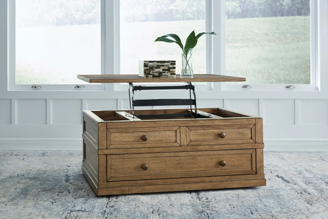Tammy Light Brown Lift Top Cocktail Table
