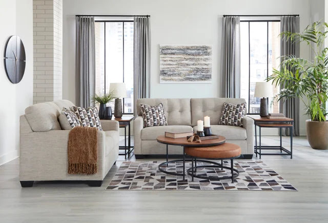 Mahoney Pebble Sofa and Loveseat