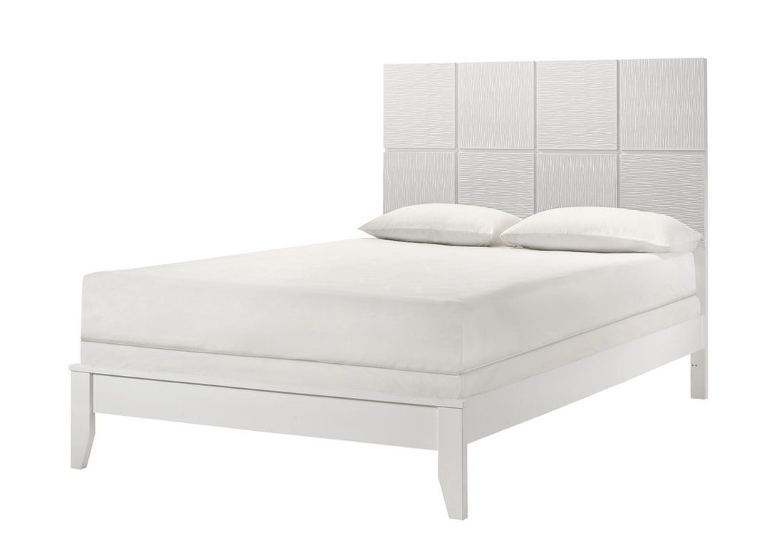 Denker White Panel Bed