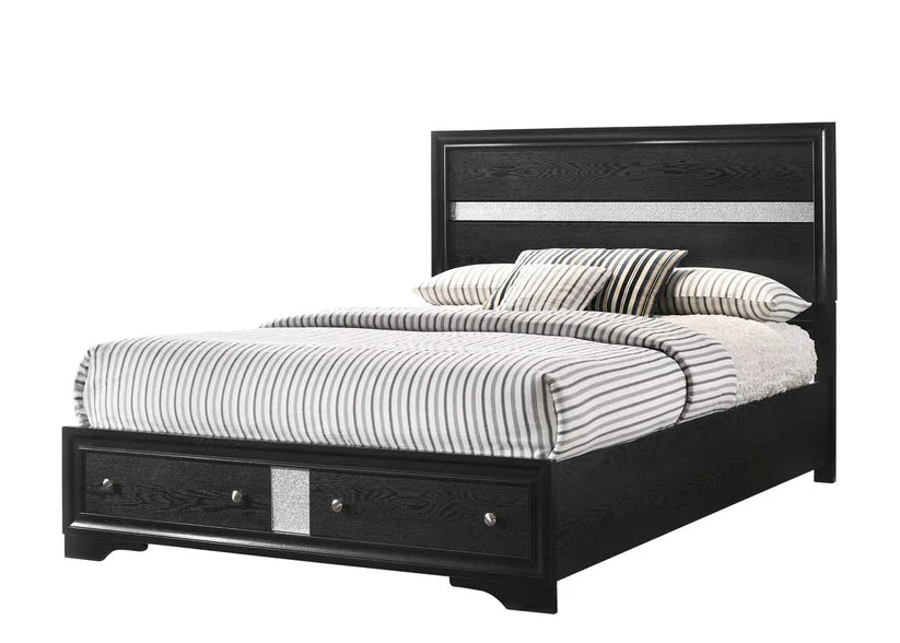 Regata Black Storage Platform Bed