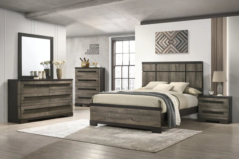 Remington Brown/Gray Panel Bedroom Set