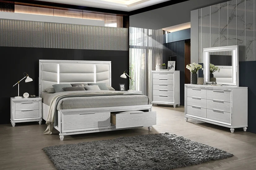 Paola Pale Almond Platform Bedroom Set