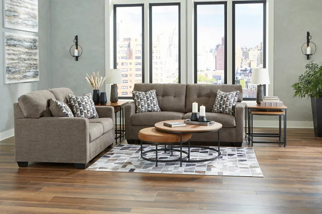 Mahoney Chocolate Sofa and Loveseat