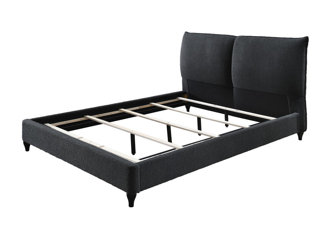 Jenn Boucle Charcoal Bed
