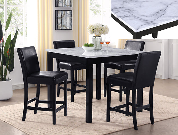 Lennon PU 5-Piece Dining Set .