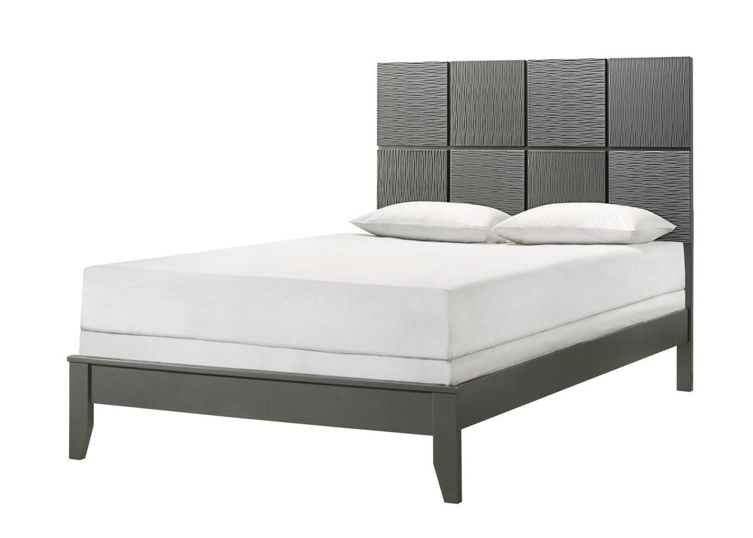 Denker Gunmetal Panel Bed