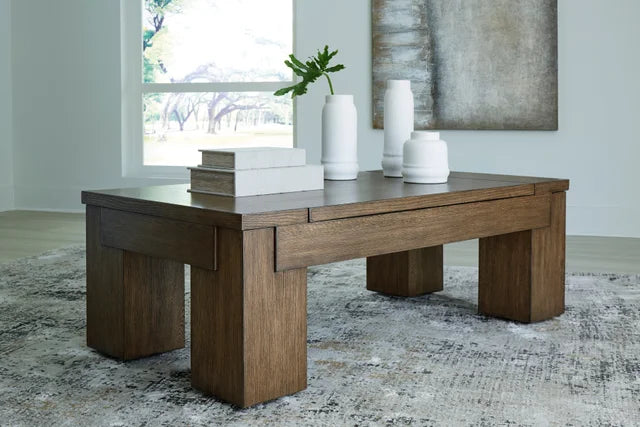 Amalia Warm Brown Lift Top Cocktail Table