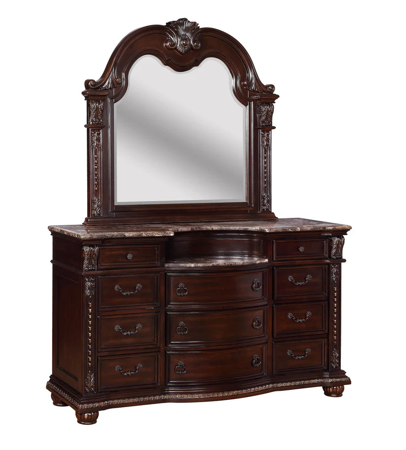 Stanley Brown Upholstered Sleigh Bedroom Set