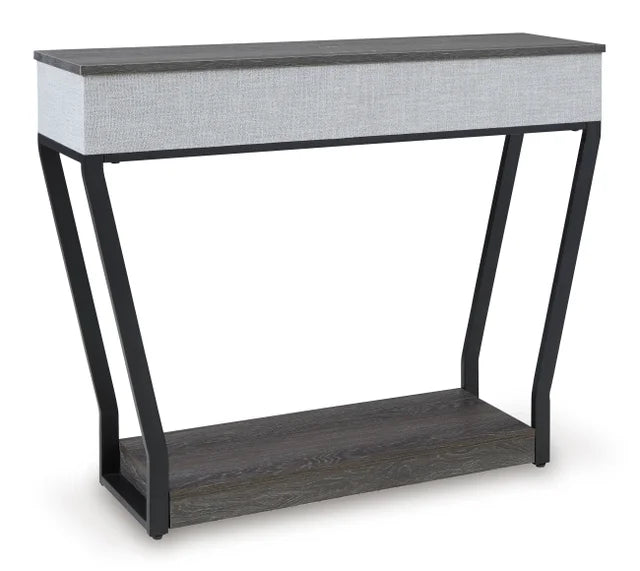 Gray/Black Console Sofa Table w/Speaker & Charger