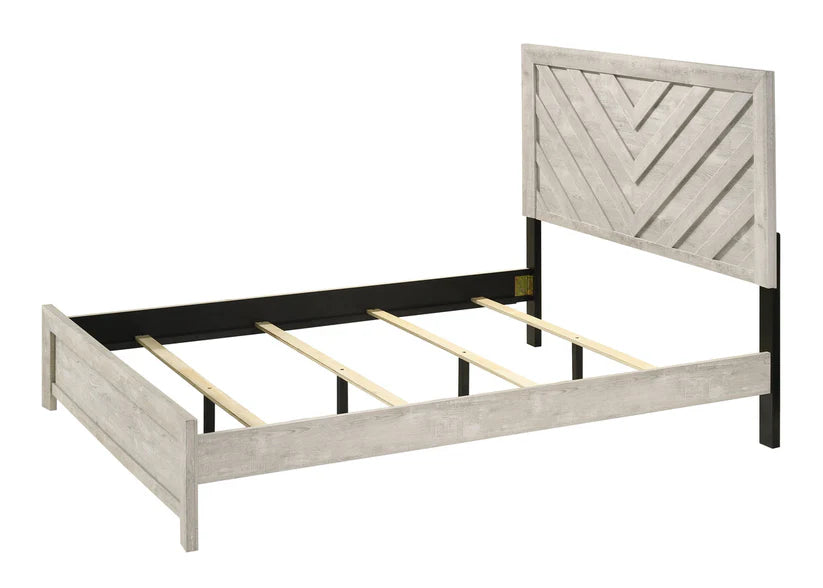 Valor Beige Finish Panel Bed