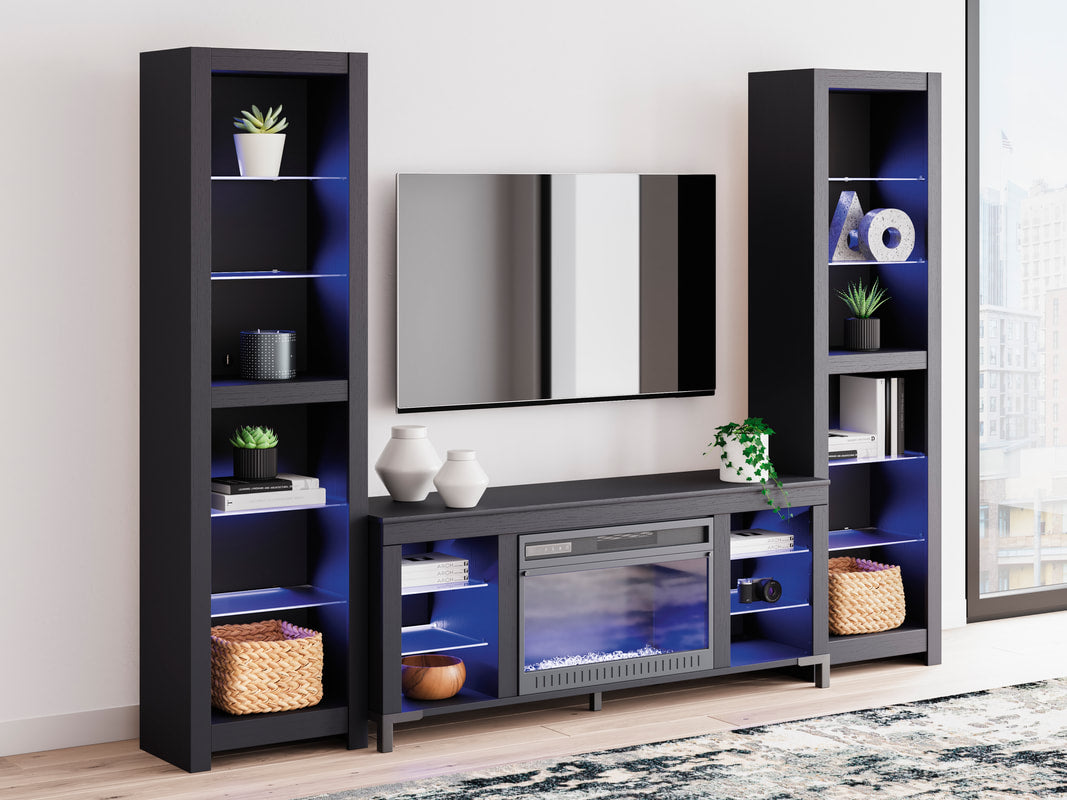 TV Stand 59" L w/Fireplace (LED Lights)