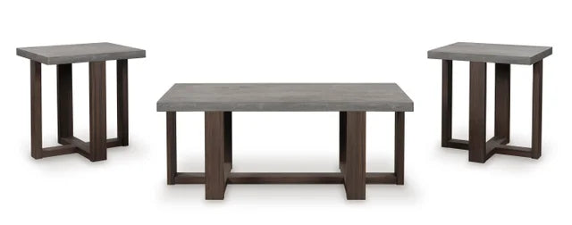 Gray/Brown Occasional Table Set (Set of 3)
