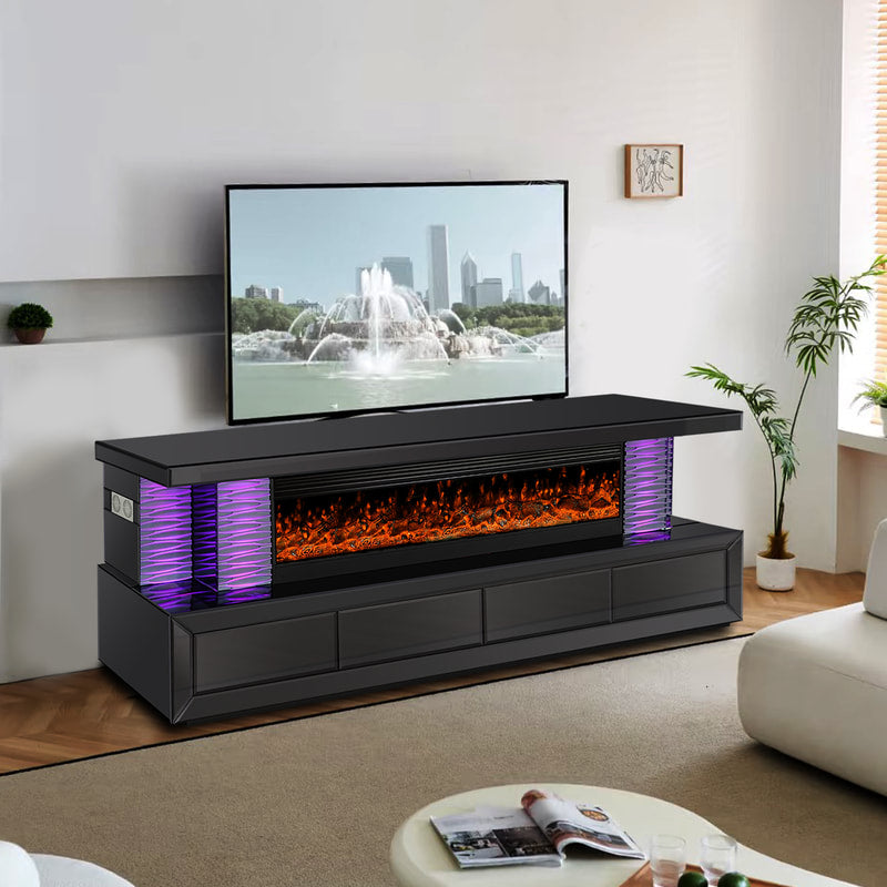 TV Stand W/Fireplace 71''