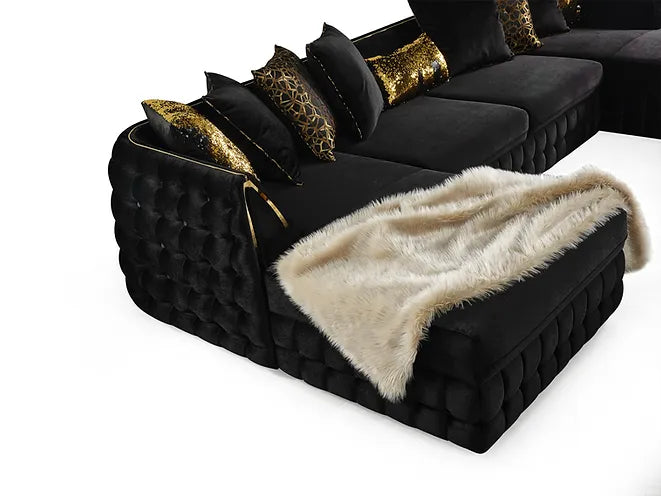 Sicilya Black Sectional