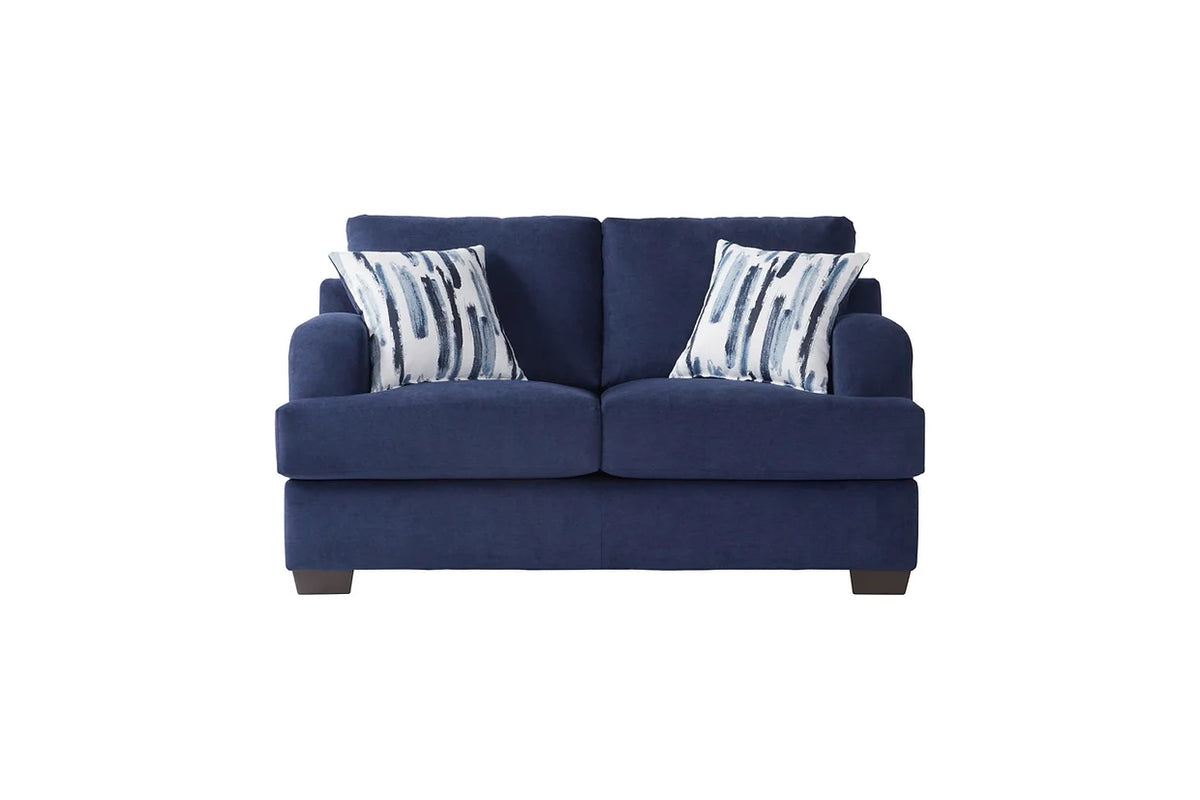 Cameo Navy Blue Sofa & Loveseat Set – LC Furniture Cameo Navy Blue Sofa & Loveseat Set – LC Furniture