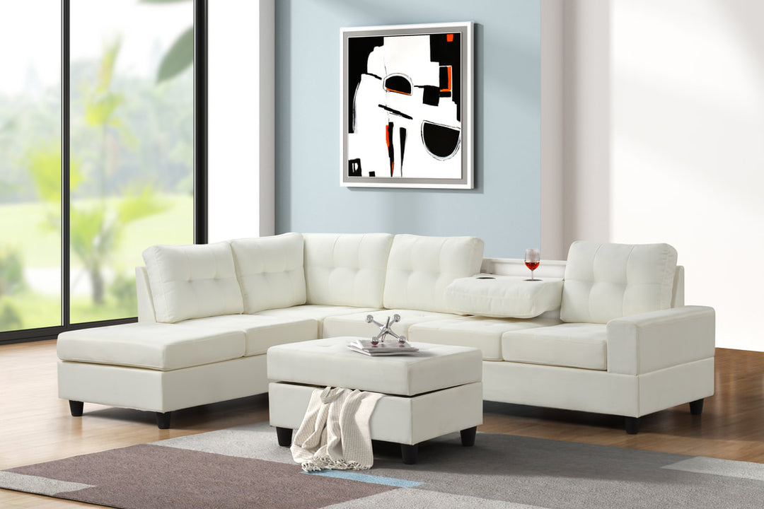 HH 33Heights Reversible Sectional + Ottoman Set