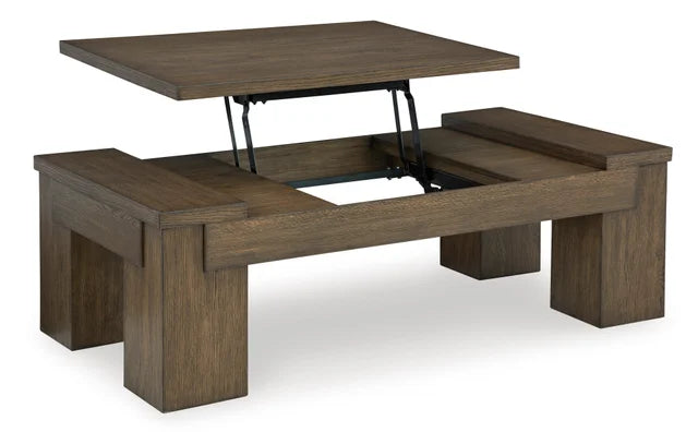 Amalia Warm Brown Lift Top Cocktail Table