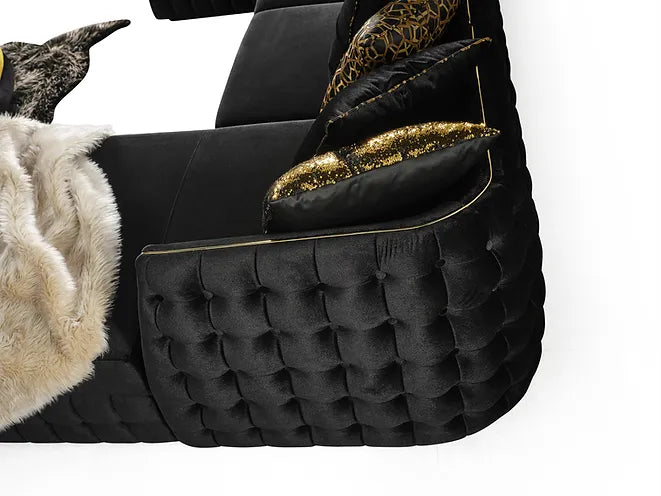 Sicilya Black Sectional