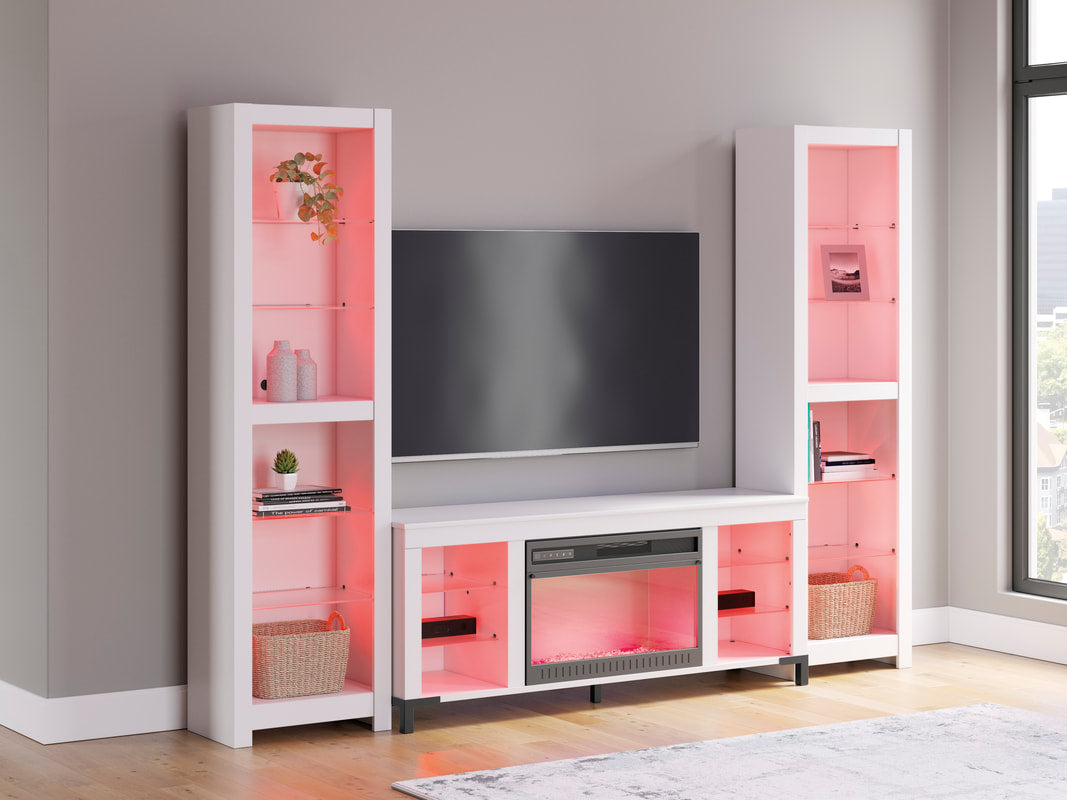 TV Stand 59" L w/Fireplace (LED Lights)
