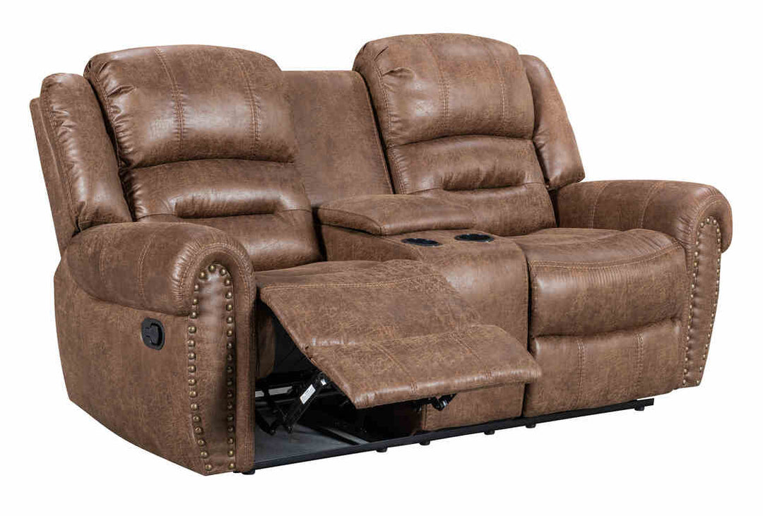 Rivercreek Brown Reclining Sofa Set