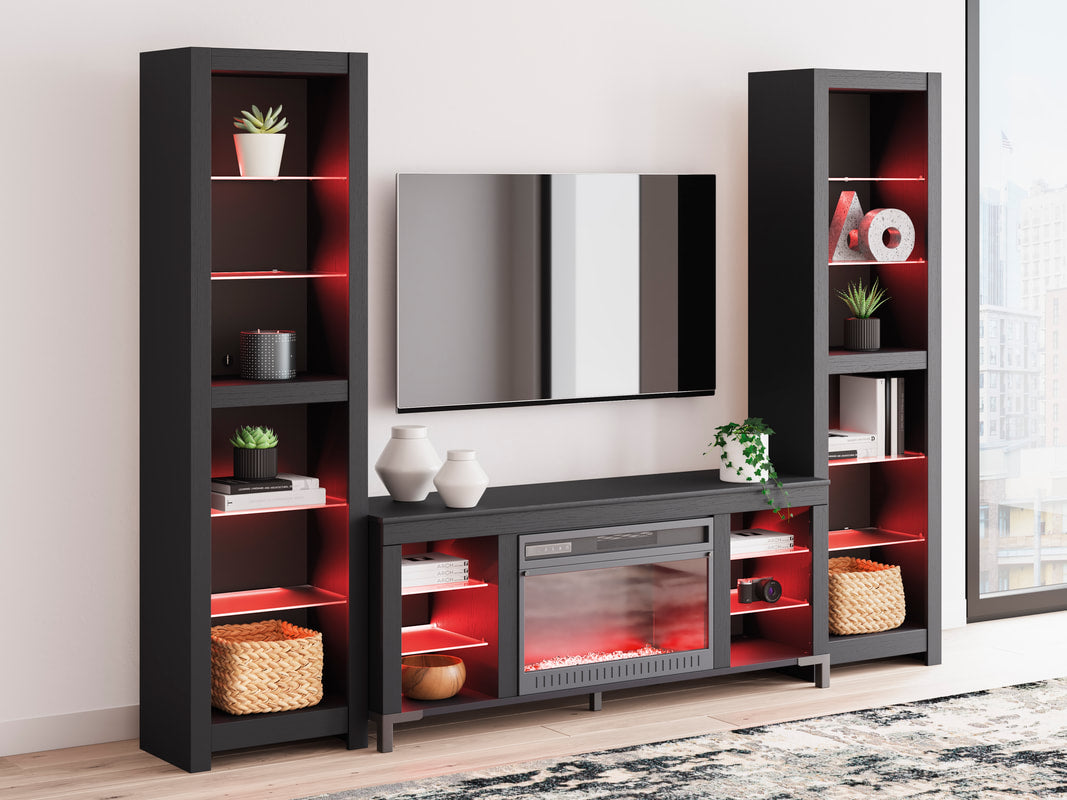 TV Stand 59" L w/Fireplace (LED Lights)