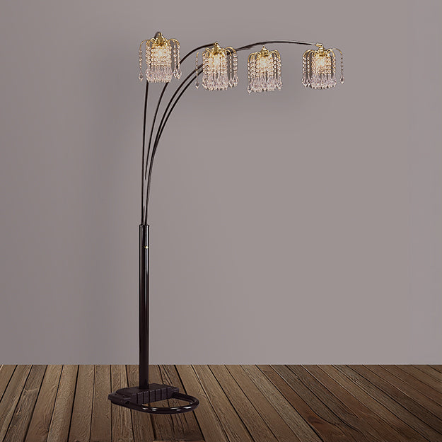 Rain Drop ARC Lamp 84''H Black