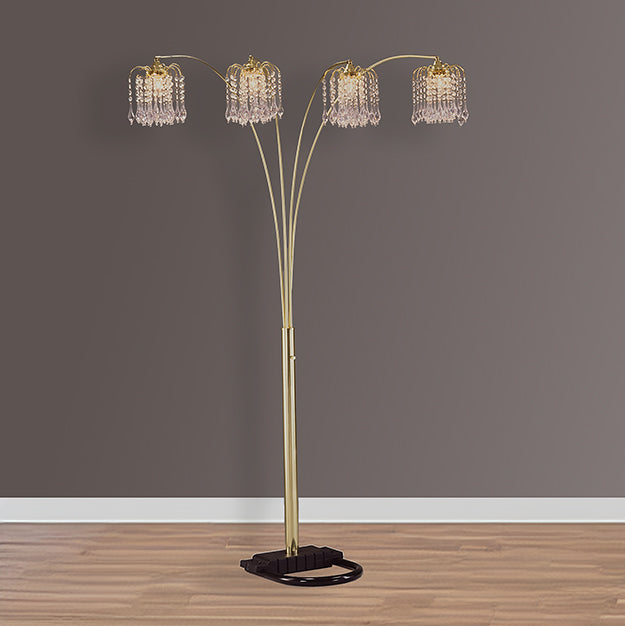 Rain Drop ARC Lamp 84''H Gold