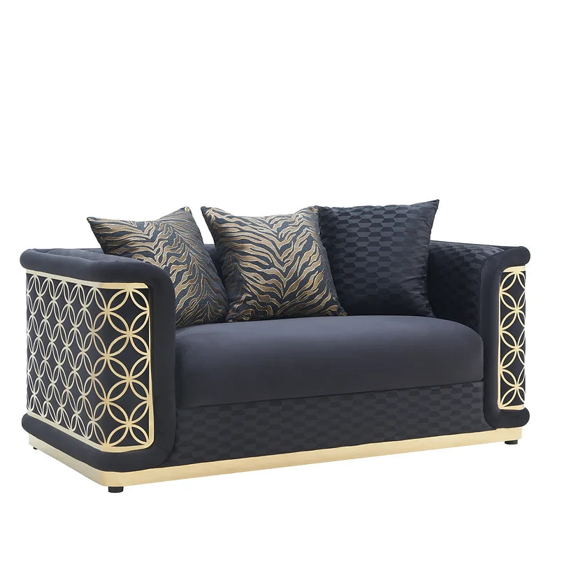 Riya Black Sofa Set