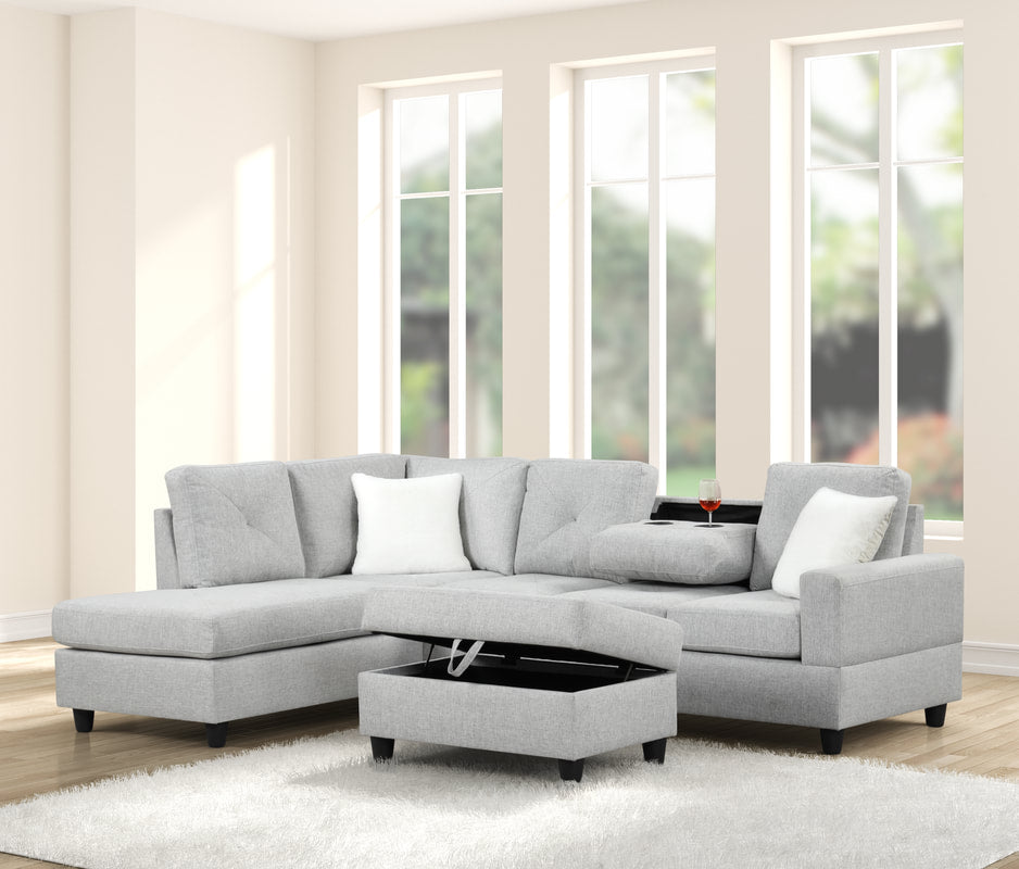 HH Rocket Linen Reversible Sectional