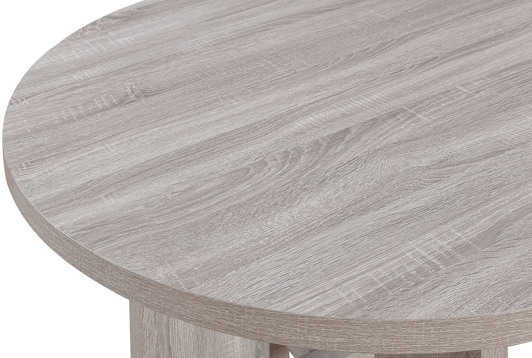 Amara Drift Wood Round Dining Set.
