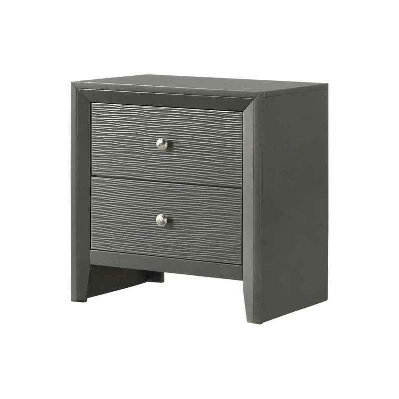 Denker Gunmetal Nightstand
