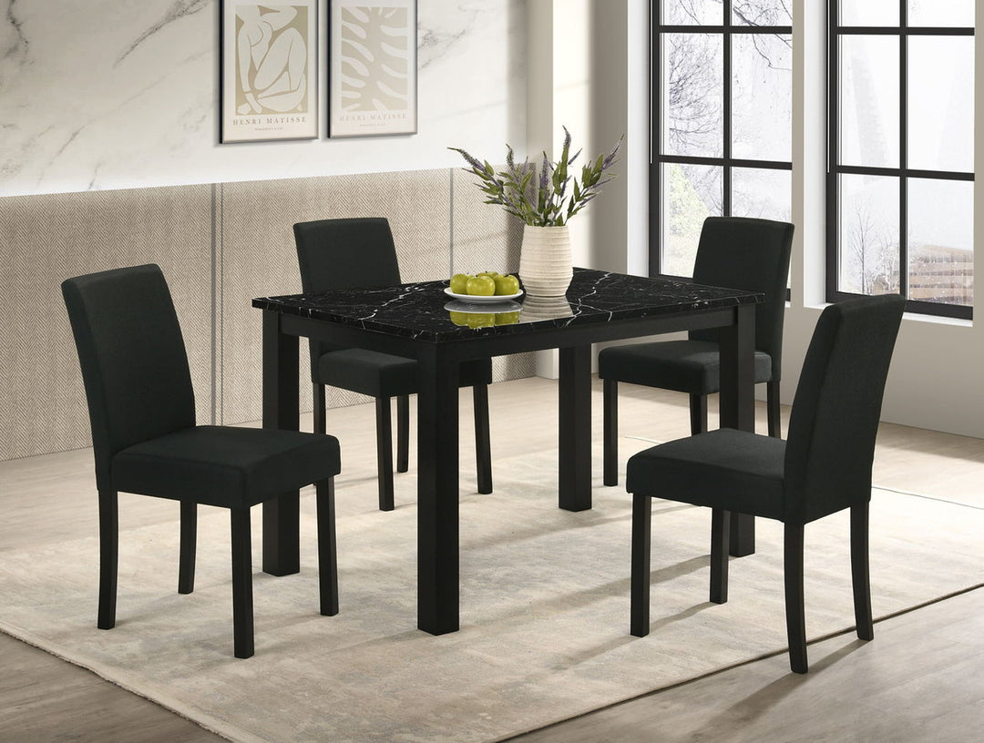 Resia Black Dining Table Set.