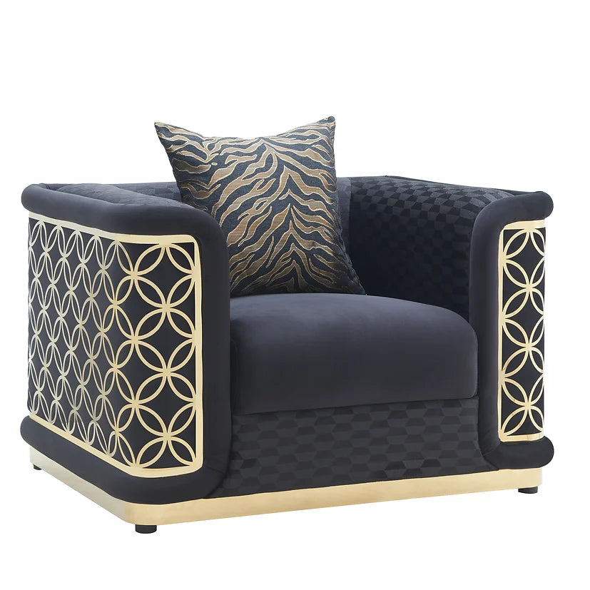 Riya Black Sofa Set