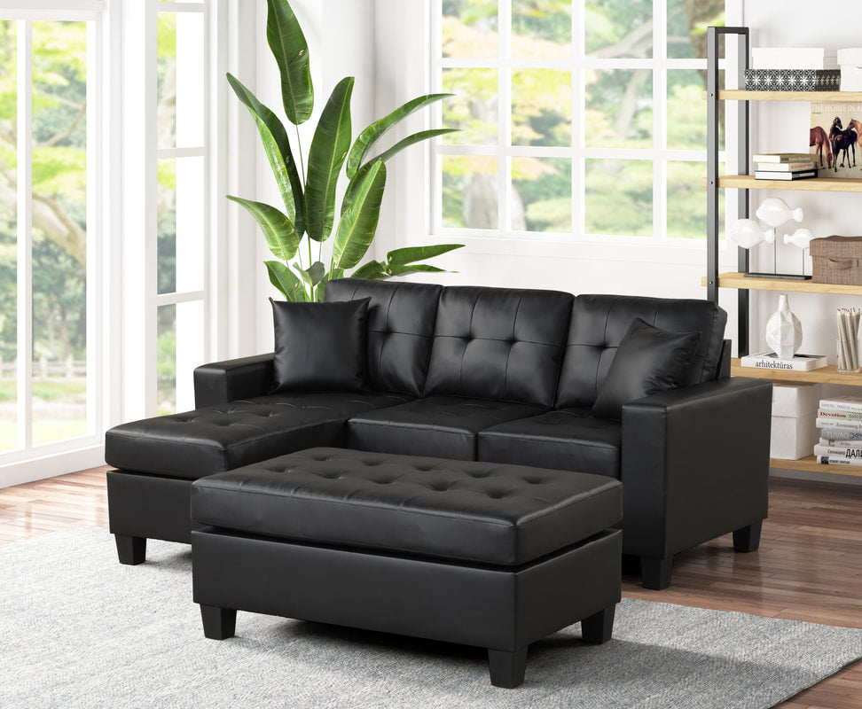HH Naomi - Reversible Sectional & Ottoman Set