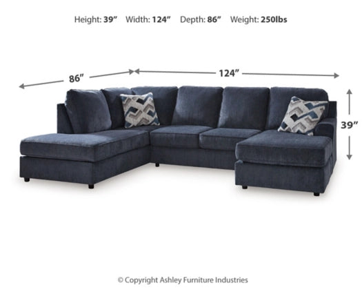 Ashley Albar Cobalt Sectional