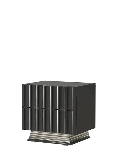 Mona Grey/Chrome LED Platform Bedroom Set