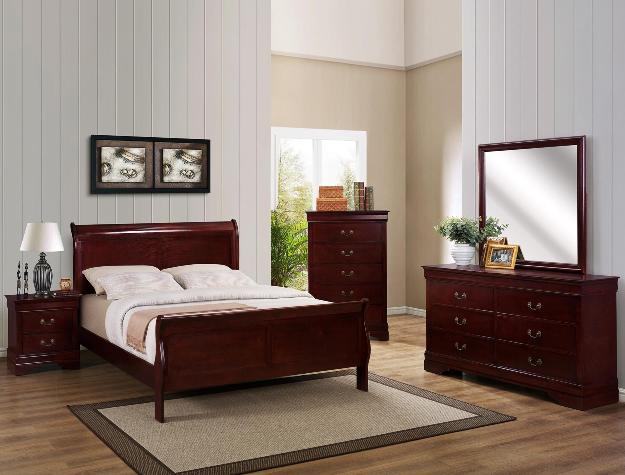Louis Philip Sleigh Bedroom Set