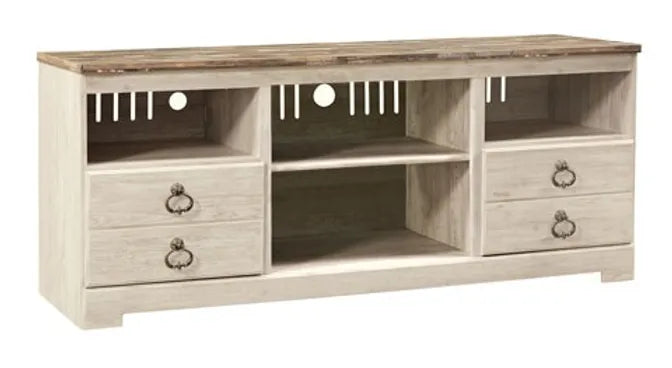 Willowton White Wash 64" TV Stand
