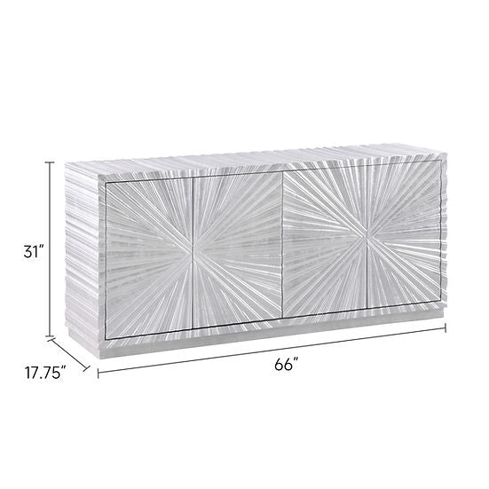 Selene Silver Leaf Console