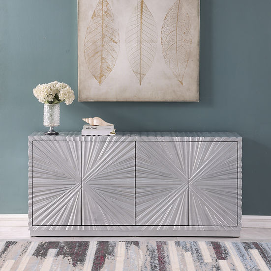 Selene Silver Leaf Console