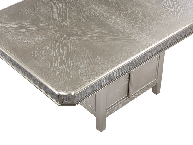 Klina Silver Champagne Counter Height Dining Table