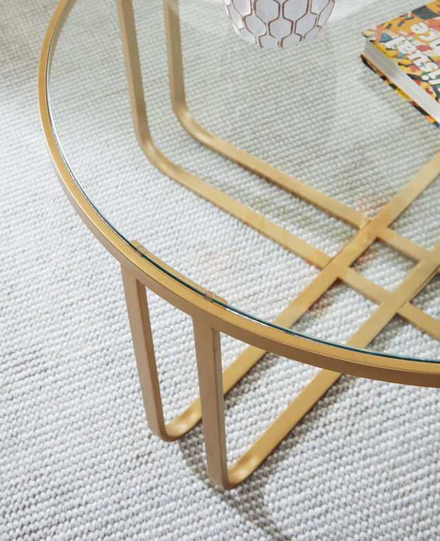 Milloton Gold 3-Piece Coctail Table Set