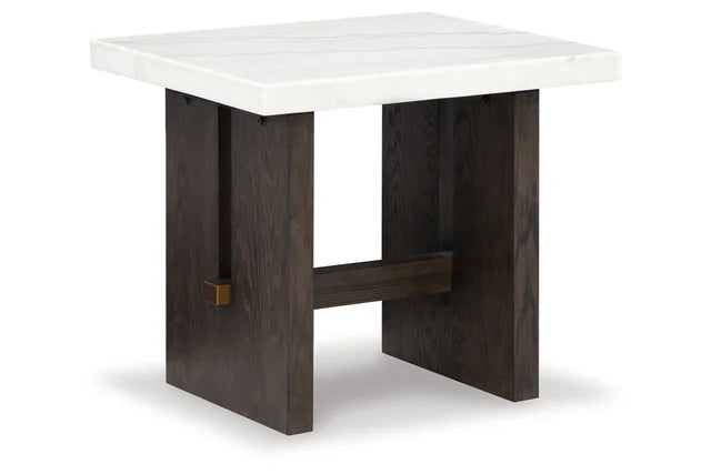 Marble White/Dark Brown 3-Pieces cocktail Set